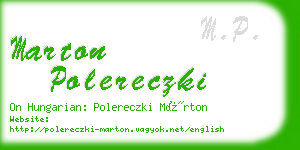 marton polereczki business card